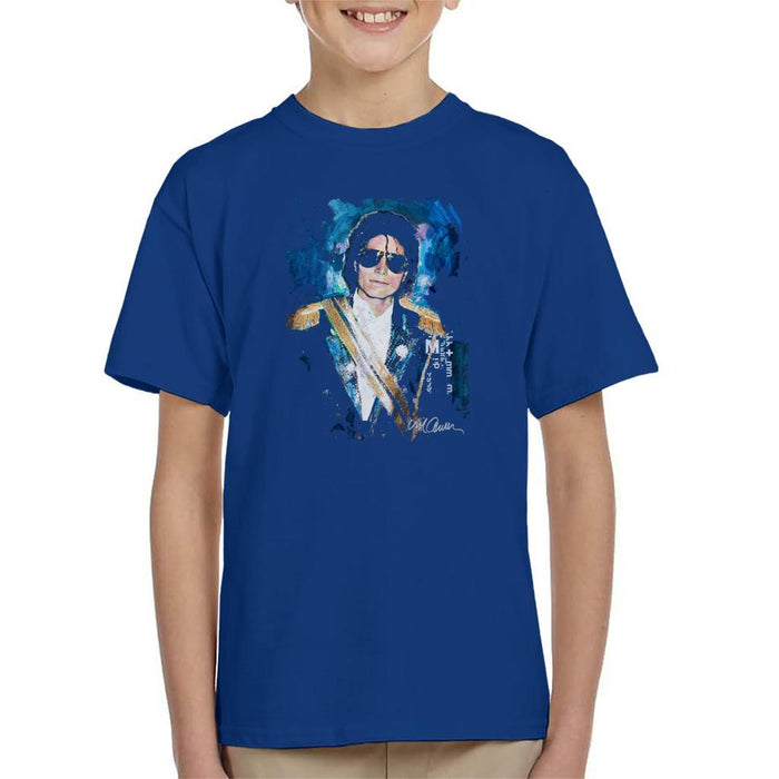 Sidney Maurer Original Portrait Of Michael Jackson 1984 Grammys Kids T-Shirt - Kids Boys T-Shirt