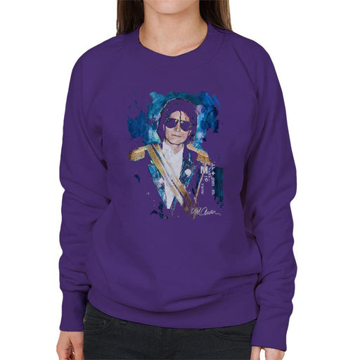 Sidney Maurer Original Portrait Of Michael Jackson 1984 Grammys Womens Sweatshirt - Womens Sweatshirt