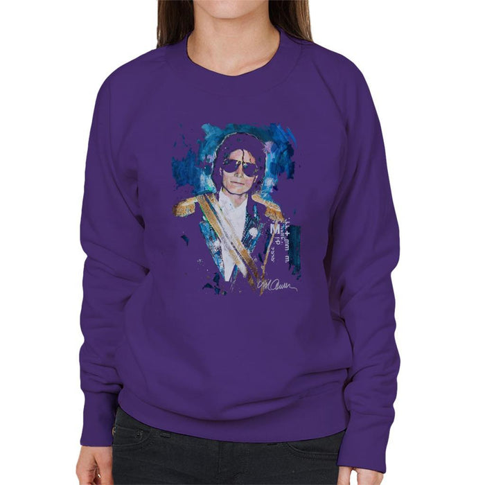Sidney Maurer Original Portrait Of Michael Jackson 1984 Grammys Womens Sweatshirt - Womens Sweatshirt