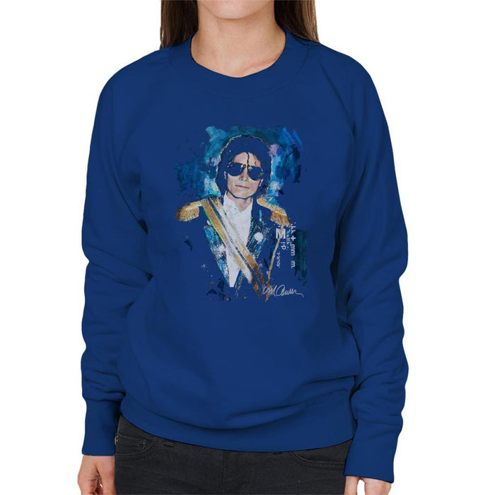 Sidney Maurer Original Portrait Of Michael Jackson 1984 Grammys Womens Sweatshirt - Womens Sweatshirt