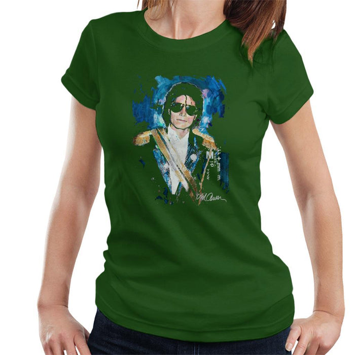 Sidney Maurer Original Portrait Of Michael Jackson 1984 Grammys Womens T-Shirt - Womens T-Shirt