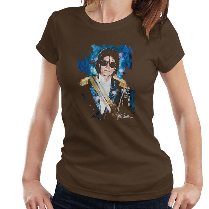 Sidney Maurer Original Portrait Of Michael Jackson 1984 Grammys Womens T-Shirt - Womens T-Shirt
