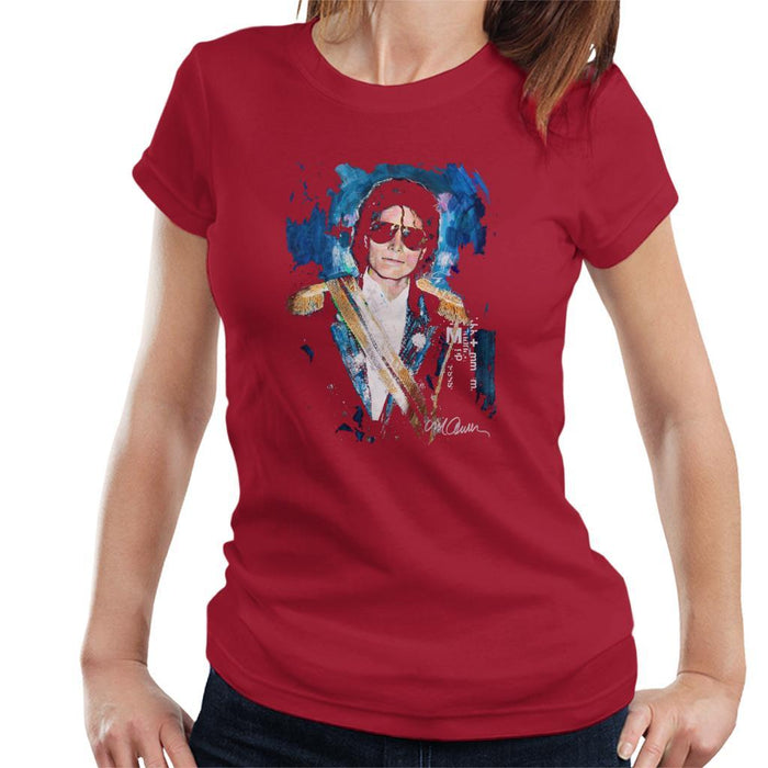 Sidney Maurer Original Portrait Of Michael Jackson 1984 Grammys Womens T-Shirt - Womens T-Shirt
