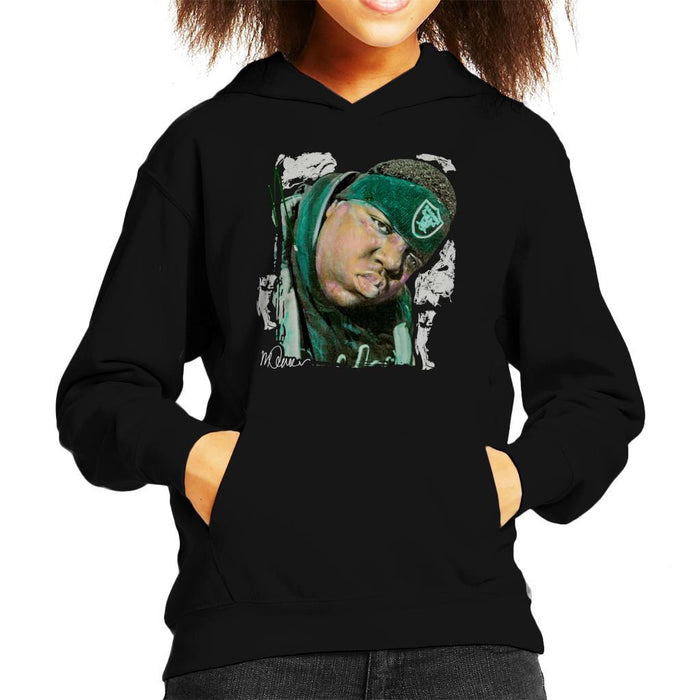 Sidney Maurer Original Portrait Of Notorious BIG Kids Hooded Sweatshirt - Kids Boys Hooded Sweatshirt