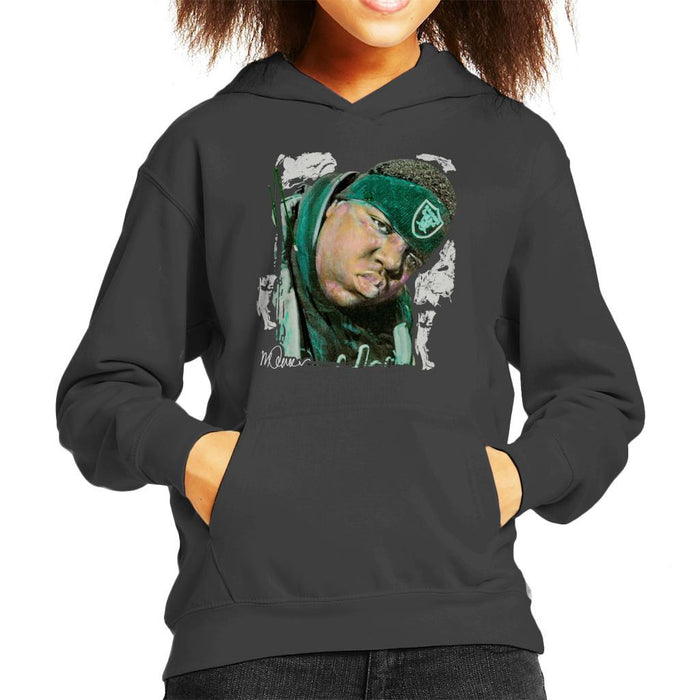 Sidney Maurer Original Portrait Of Notorious BIG Kids Hooded Sweatshirt - Kids Boys Hooded Sweatshirt