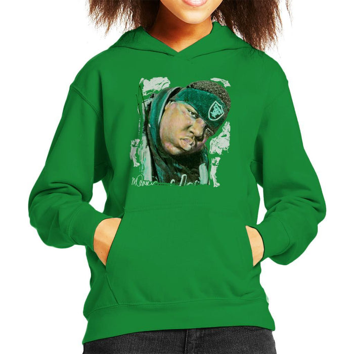 Sidney Maurer Original Portrait Of Notorious BIG Kids Hooded Sweatshirt - Kids Boys Hooded Sweatshirt