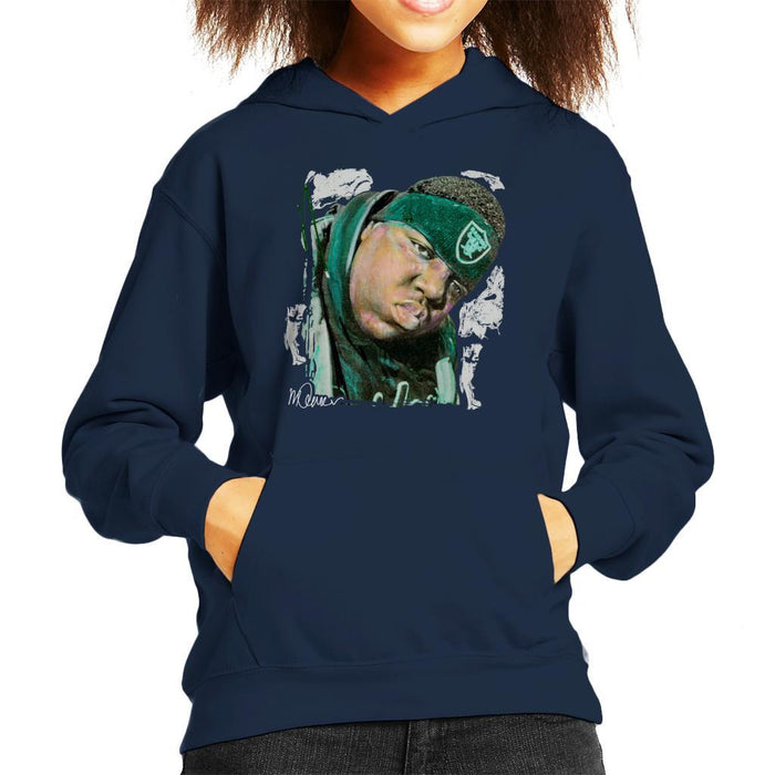 Sidney Maurer Original Portrait Of Notorious BIG Kids Hooded Sweatshirt - Kids Boys Hooded Sweatshirt