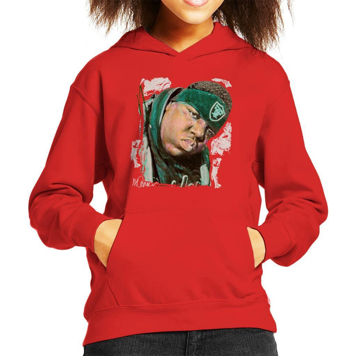 Sidney Maurer Original Portrait Of Notorious BIG Kids Hooded Sweatshirt - Kids Boys Hooded Sweatshirt