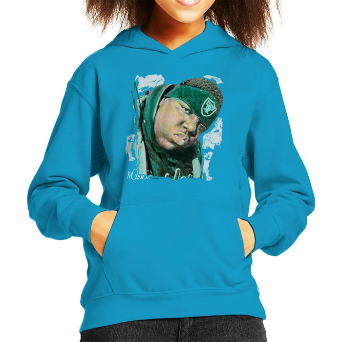 Sidney Maurer Original Portrait Of Notorious BIG Kids Hooded Sweatshirt - Kids Boys Hooded Sweatshirt