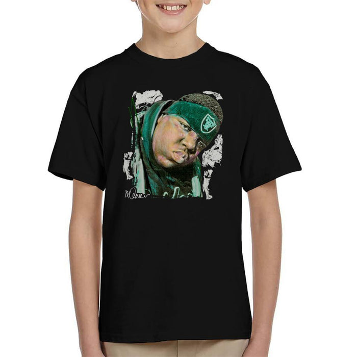 Sidney Maurer Original Portrait Of Notorious BIG Kids T-Shirt - Kids Boys T-Shirt