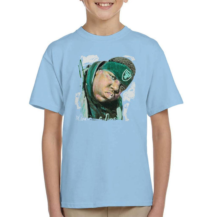 Sidney Maurer Original Portrait Of Notorious BIG Kids T-Shirt - Kids Boys T-Shirt