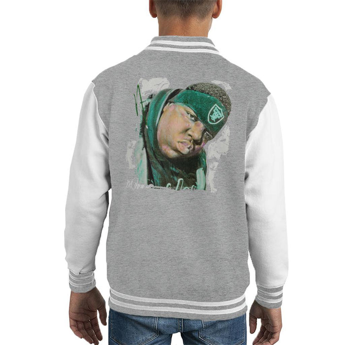 Sidney Maurer Original Portrait Of Notorious BIG Kids Varsity Jacket - Kids Boys Varsity Jacket