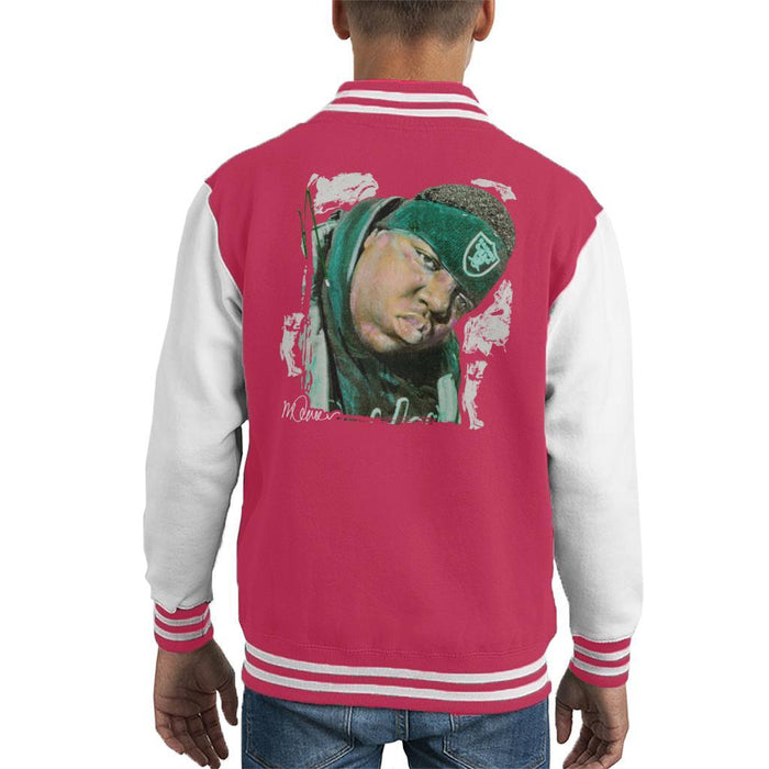Sidney Maurer Original Portrait Of Notorious BIG Kids Varsity Jacket - Kids Boys Varsity Jacket