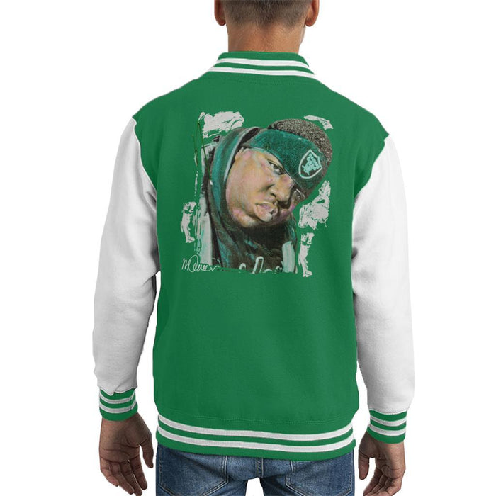 Sidney Maurer Original Portrait Of Notorious BIG Kids Varsity Jacket - Kids Boys Varsity Jacket