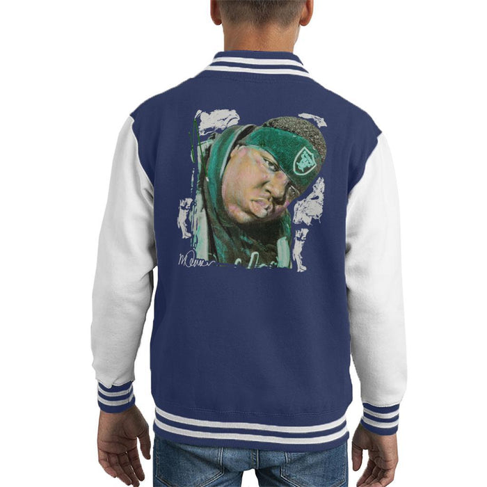 Sidney Maurer Original Portrait Of Notorious BIG Kids Varsity Jacket - Kids Boys Varsity Jacket