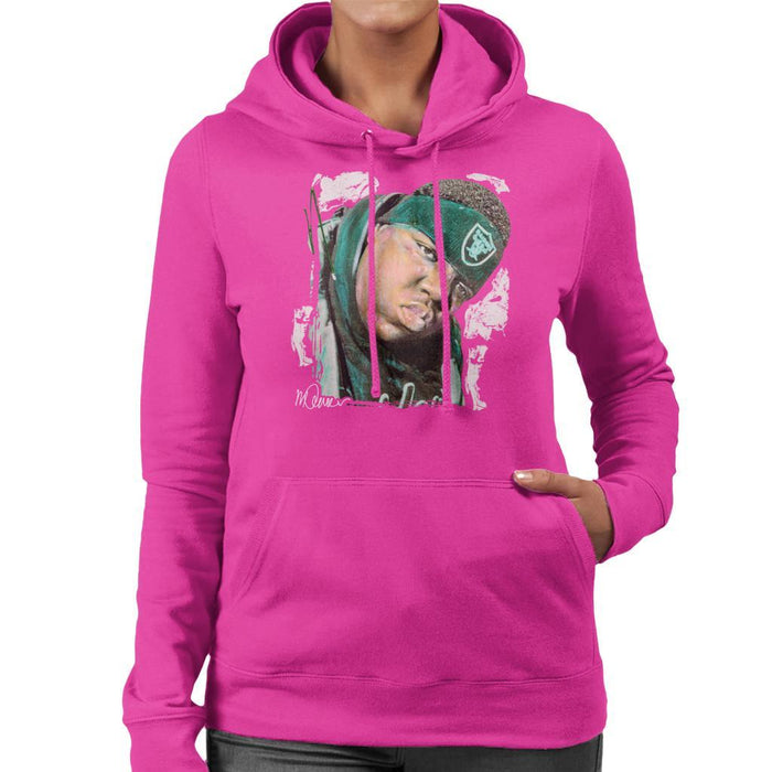 Sidney Maurer Original Portrait Of Notorious BIG Womens Hooded Sweatshirt - Womens Hooded Sweatshirt