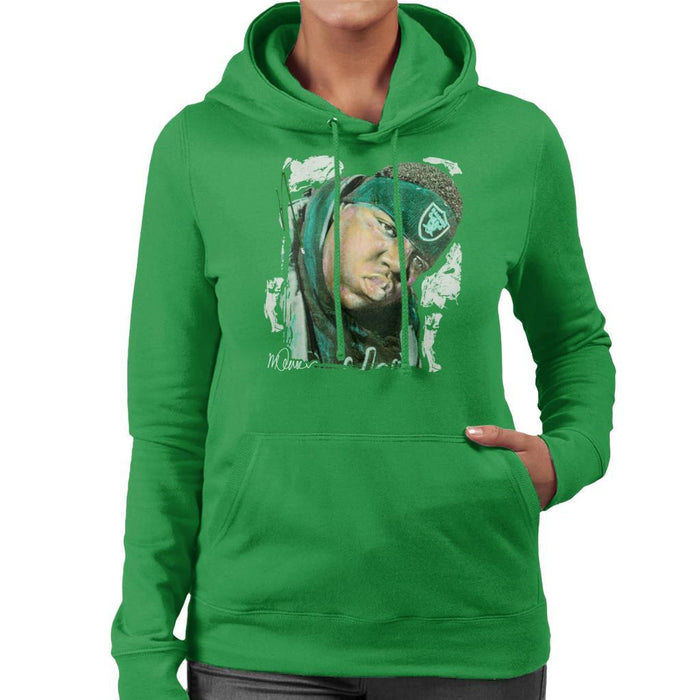 Sidney Maurer Original Portrait Of Notorious BIG Womens Hooded Sweatshirt - Womens Hooded Sweatshirt