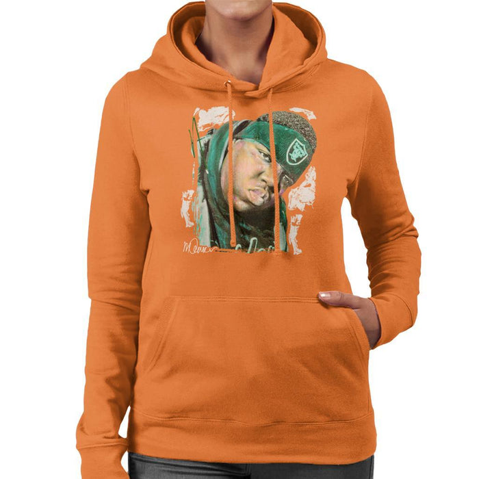 Sidney Maurer Original Portrait Of Notorious BIG Womens Hooded Sweatshirt - Womens Hooded Sweatshirt