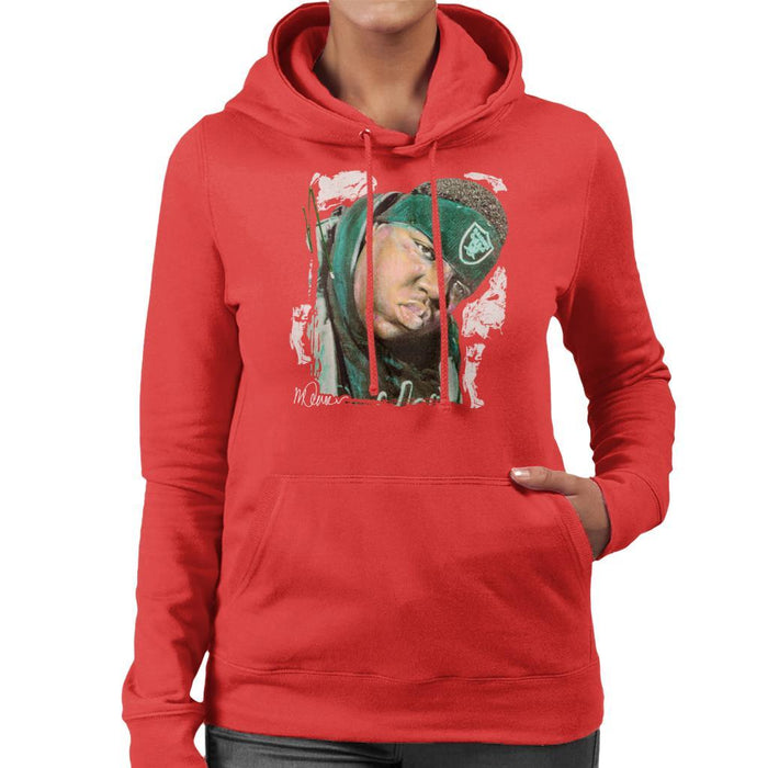 Sidney Maurer Original Portrait Of Notorious BIG Womens Hooded Sweatshirt - Womens Hooded Sweatshirt
