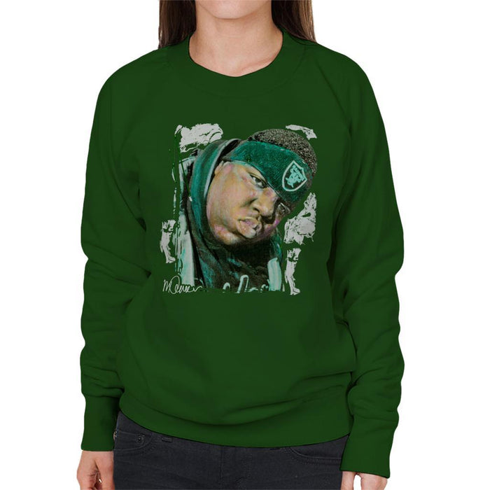 Sidney Maurer Original Portrait Of Notorious BIG Womens Sweatshirt - Womens Sweatshirt