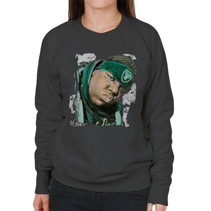 Sidney Maurer Original Portrait Of Notorious BIG Womens Sweatshirt - Womens Sweatshirt