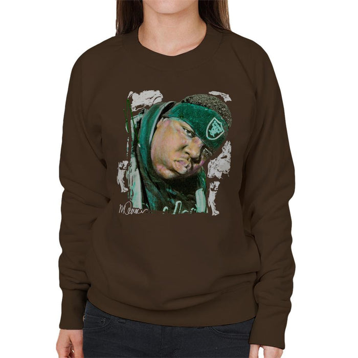 Sidney Maurer Original Portrait Of Notorious BIG Womens Sweatshirt - Womens Sweatshirt
