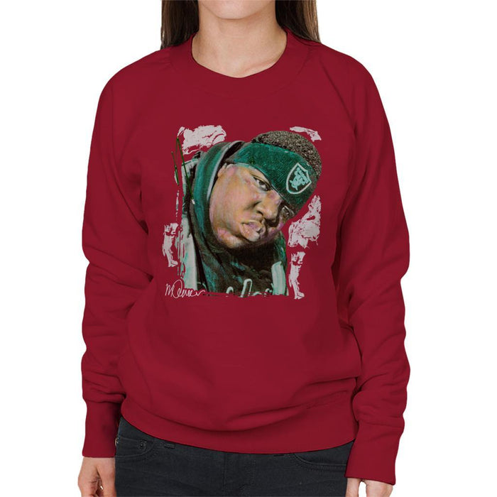 Sidney Maurer Original Portrait Of Notorious BIG Womens Sweatshirt - Womens Sweatshirt