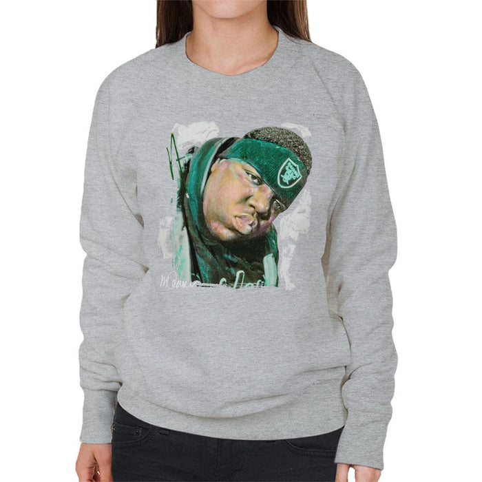 Sidney Maurer Original Portrait Of Notorious BIG Womens Sweatshirt - Womens Sweatshirt