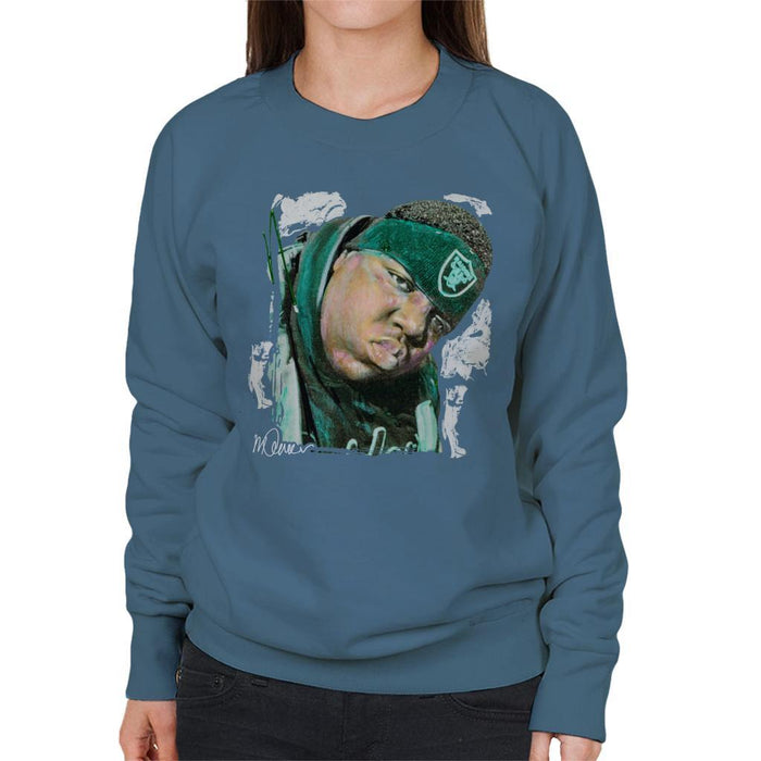 Sidney Maurer Original Portrait Of Notorious BIG Womens Sweatshirt - Womens Sweatshirt