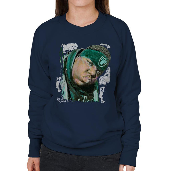 Sidney Maurer Original Portrait Of Notorious BIG Womens Sweatshirt - Womens Sweatshirt