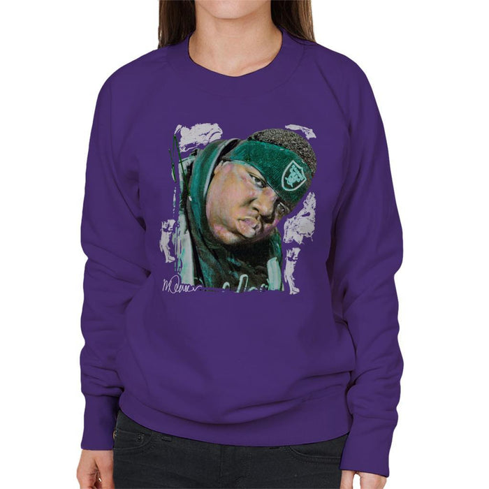 Sidney Maurer Original Portrait Of Notorious BIG Womens Sweatshirt - Womens Sweatshirt
