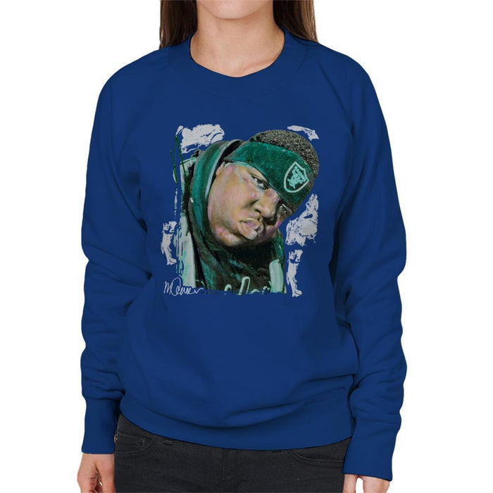 Sidney Maurer Original Portrait Of Notorious BIG Womens Sweatshirt - Womens Sweatshirt