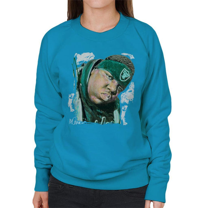 Sidney Maurer Original Portrait Of Notorious BIG Womens Sweatshirt - Womens Sweatshirt