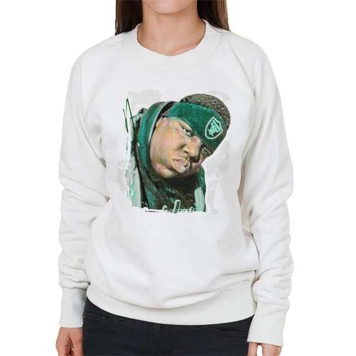 Sidney Maurer Original Portrait Of Notorious BIG Womens Sweatshirt - Womens Sweatshirt