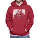 Sidney Maurer Original Portrait Of P Diddy Mens Hooded Sweatshirt - Small / Cherry Red - Mens Hooded Sweatshirt