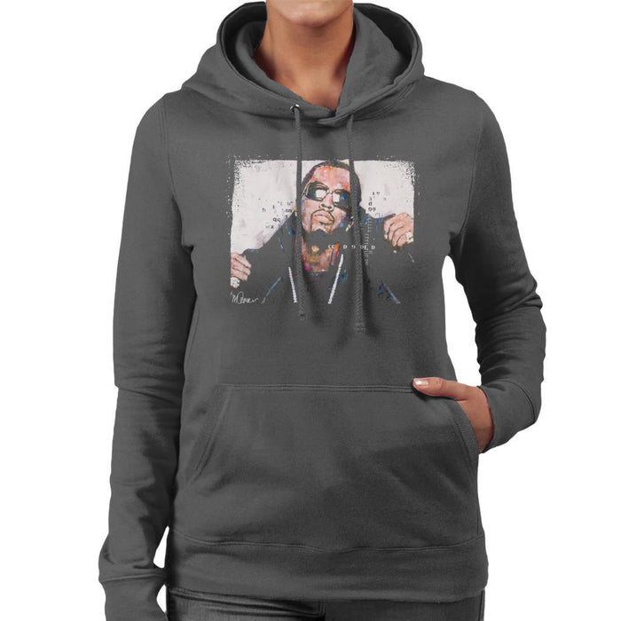 Sidney Maurer Original Portrait Of P Diddy Womens Hooded Sweatshirt - Womens Hooded Sweatshirt