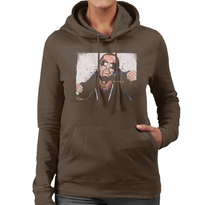 Sidney Maurer Original Portrait Of P Diddy Womens Hooded Sweatshirt - Womens Hooded Sweatshirt
