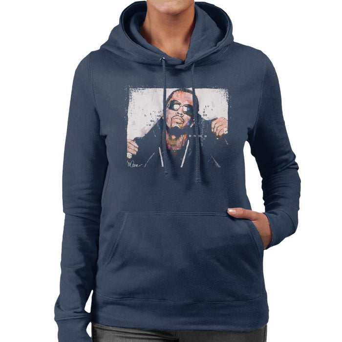 Sidney Maurer Original Portrait Of P Diddy Womens Hooded Sweatshirt - Womens Hooded Sweatshirt