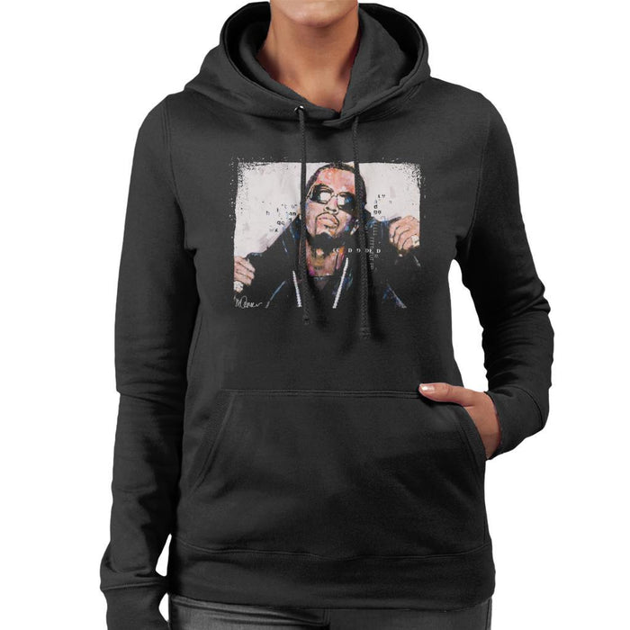 Sidney Maurer Original Portrait Of P Diddy Womens Hooded Sweatshirt - Womens Hooded Sweatshirt