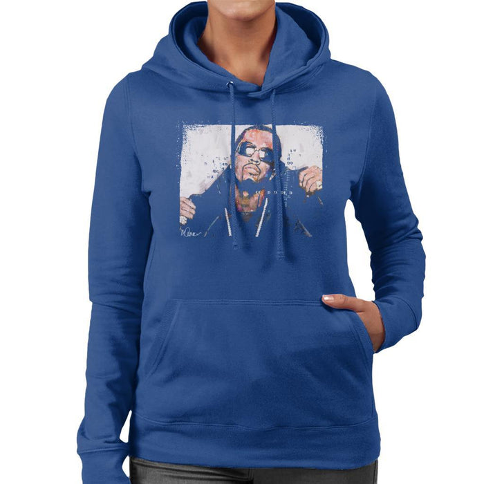 Sidney Maurer Original Portrait Of P Diddy Womens Hooded Sweatshirt - Womens Hooded Sweatshirt