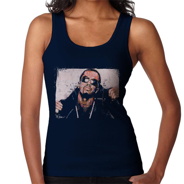 Sidney Maurer Original Portrait Of P Diddy Womens Vest - Small / Navy Blue - Womens Vest