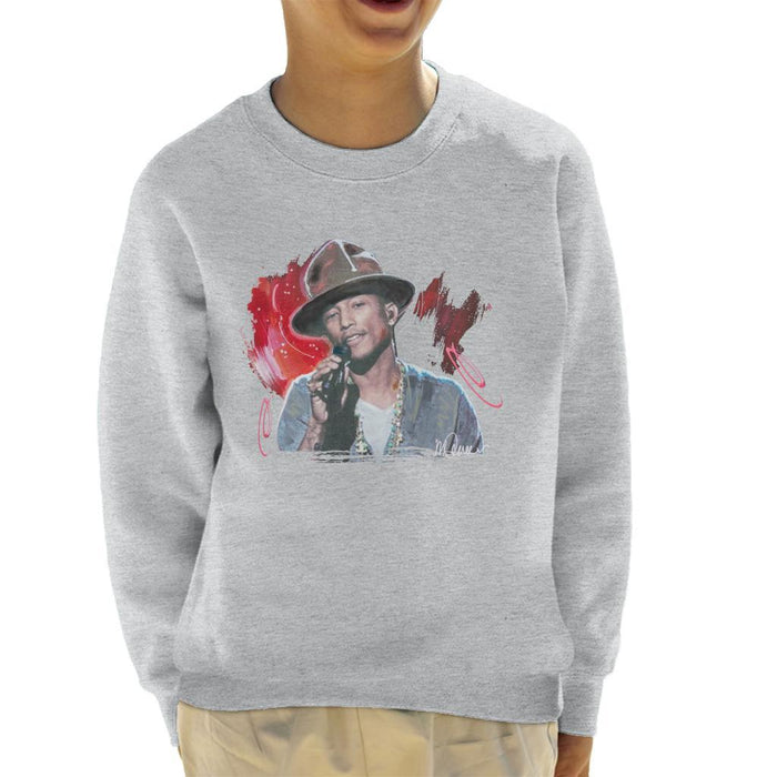 Sidney Maurer Original Portrait Of Pharrel Williams Live Kids Sweatshirt - Kids Boys Sweatshirt