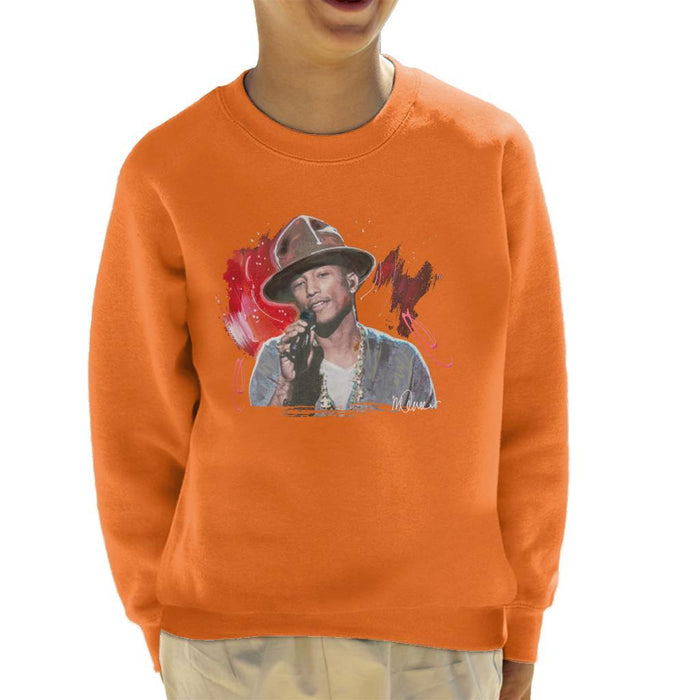 Sidney Maurer Original Portrait Of Pharrel Williams Live Kids Sweatshirt - Kids Boys Sweatshirt