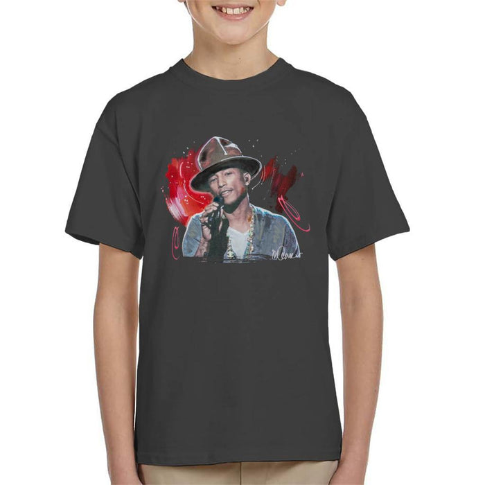 Sidney Maurer Original Portrait Of Pharrel Williams Live Kids T-Shirt - Kids Boys T-Shirt