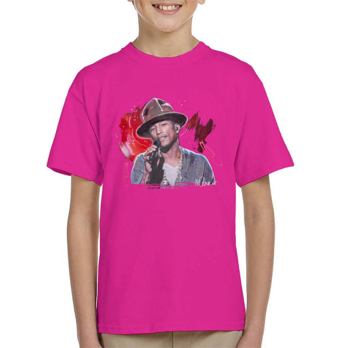 Sidney Maurer Original Portrait Of Pharrel Williams Live Kids T-Shirt - Kids Boys T-Shirt