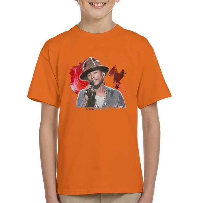 Sidney Maurer Original Portrait Of Pharrel Williams Live Kids T-Shirt - Kids Boys T-Shirt