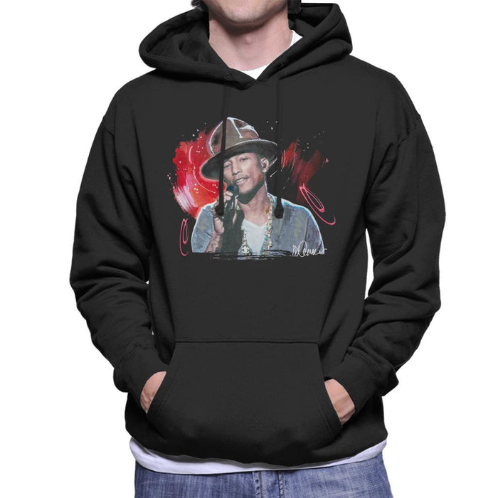 Sidney Maurer Original Portrait Of Pharrel Williams Live Mens Hooded Sweatshirt - Mens Hooded Sweatshirt
