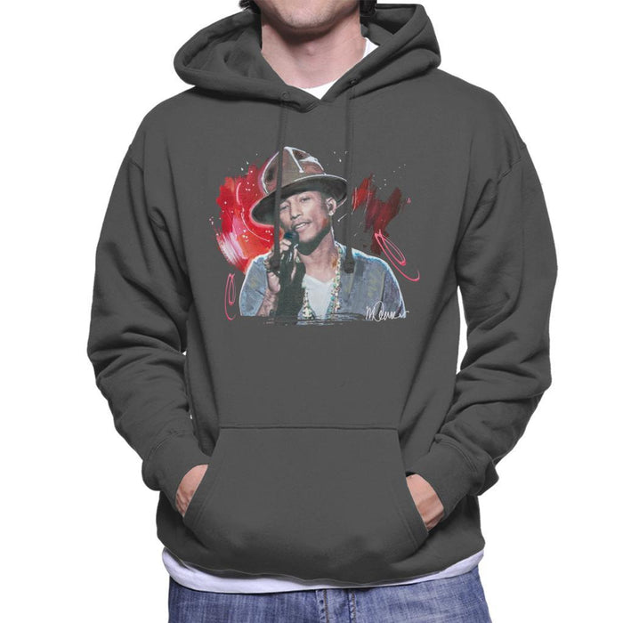 Sidney Maurer Original Portrait Of Pharrel Williams Live Mens Hooded Sweatshirt - Mens Hooded Sweatshirt
