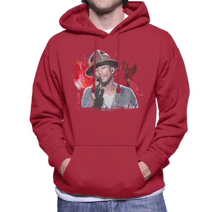 Sidney Maurer Original Portrait Of Pharrel Williams Live Mens Hooded Sweatshirt - Mens Hooded Sweatshirt
