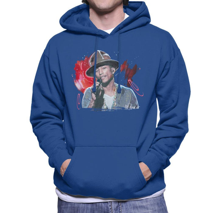 Sidney Maurer Original Portrait Of Pharrel Williams Live Mens Hooded Sweatshirt - Mens Hooded Sweatshirt